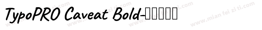 TypoPRO Caveat Bold字体转换